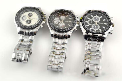 Original Men’s Stainless Steel Quartz Watch – Luminous Calendar Sports Watch