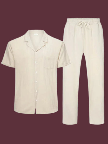 Men's Fashion Casual Exercise Short Sleeve Suit