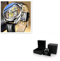 Black leather with box